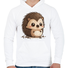 PRINTFASHION süni - Férfi kapucnis pulóver - Fehér férfi pulóver, kardigán