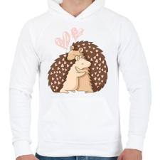 PRINTFASHION süni - Férfi kapucnis pulóver - Fehér férfi pulóver, kardigán