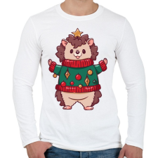 PRINTFASHION Süni Karácsony - Férfi hosszú ujjú póló - Fehér férfi póló