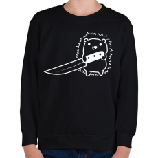 PRINTFASHION Süni késsel - Gyerek pulóver - Fekete
