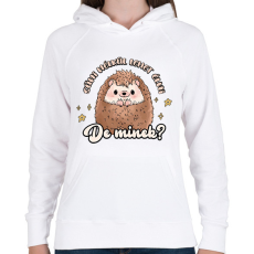 PRINTFASHION Süni nélkül élni - Női kapucnis pulóver - Fehér