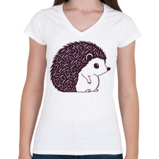 PRINTFASHION Süni - Női V-nyakú póló - Fehér női póló