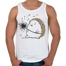 PRINTFASHION Süni pitypanggal - Férfi atléta - Fehér atléta, trikó