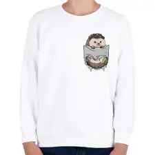 PRINTFASHION Süni zsebben - Gyerek pulóver - Fehér gyerek pulóver, kardigán