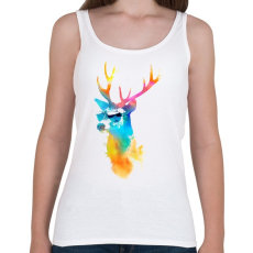 PRINTFASHION Sunny stag - Női atléta - Fehér