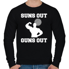 PRINTFASHION Suns Out Guns Out - Férfi pulóver - Fekete férfi pulóver, kardigán