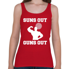 PRINTFASHION Suns Out Guns Out - Női atléta - Cseresznyepiros