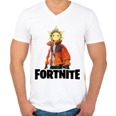 PRINTFASHION Sunspot - fortnite - Férfi V-nyakú póló - Fehér