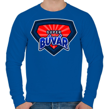 PRINTFASHION SUPER BÚVÁR - Férfi pulóver - Királykék férfi pulóver, kardigán