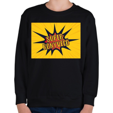 PRINTFASHION Super könyvelő - Gyerek pulóver - Fekete