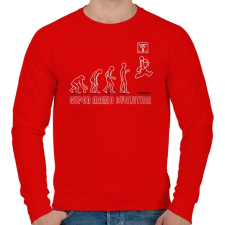 PRINTFASHION Super Mario evolúció - Férfi pulóver - Piros férfi pulóver, kardigán