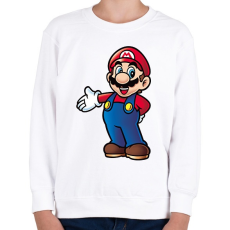 PRINTFASHION Super Mario - Gyerek pulóver - Fehér