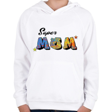 PRINTFASHION super mom - Gyerek kapucnis pulóver - Fehér gyerek pulóver, kardigán