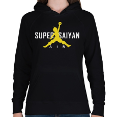 PRINTFASHION Super Saiyan Air - Női kapucnis pulóver - Fekete