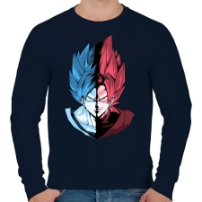 PRINTFASHION Super Saiyan Blue VS Super Saiyan Rose - Férfi pulóver - Sötétkék férfi pulóver, kardigán