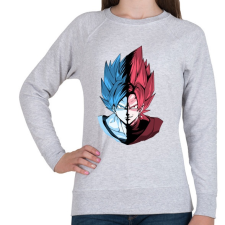 PRINTFASHION Super Saiyan Blue VS Super Saiyan Rose - Női pulóver - Sport szürke női pulóver, kardigán