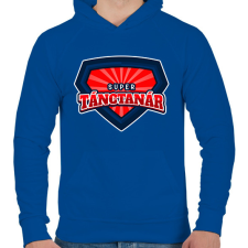 PRINTFASHION SUPER TÁNCTANÁR 2 - Férfi kapucnis pulóver - Királykék férfi pulóver, kardigán
