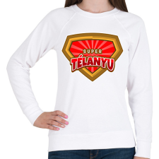 PRINTFASHION SUPER TÉLANYU - Női pulóver - Fehér női pulóver, kardigán