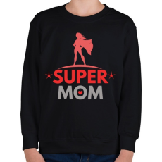 PRINTFASHION supermom2 - Gyerek pulóver - Fekete