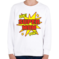 PRINTFASHION Supermom - Gyerek pulóver - Fehér
