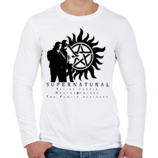 PRINTFASHION supernatural3 - Férfi hosszú ujjú póló - Fehér férfi póló