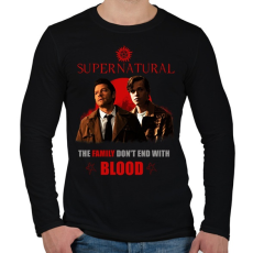PRINTFASHION supernatural castial and jack - Férfi hosszú ujjú póló - Fekete