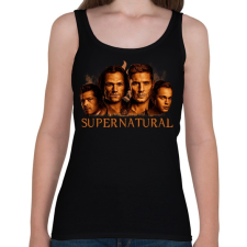 PRINTFASHION SUPERNATURAL FAMILY - Női atléta - Fekete női trikó