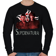 PRINTFASHION supernatural - Férfi pulóver - Fekete