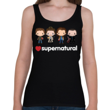 PRINTFASHION Supernatural - Női atléta - Fekete női trikó