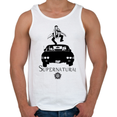 PRINTFASHION SUPERNATURAL RAJZ - Férfi atléta - Fehér