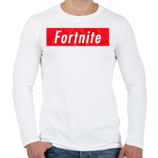 PRINTFASHION Supp' Fortnite - Férfi hosszú ujjú póló - Fehér férfi póló