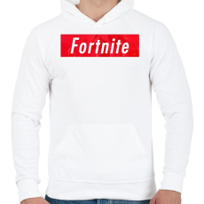 PRINTFASHION Supp' Fortnite - Férfi kapucnis pulóver - Fehér