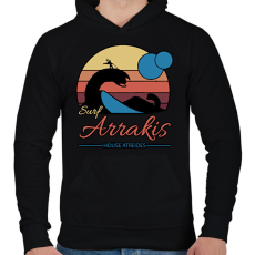 PRINTFASHION Surf Arrakis - Férfi kapucnis pulóver - Fekete