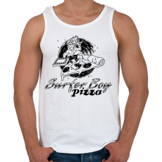 PRINTFASHION Surfer Boy Pizza - Férfi atléta - Fehér