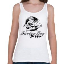PRINTFASHION Surfer Boy Pizza - Női atléta - Fehér női trikó