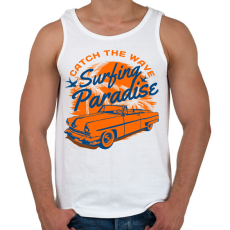 PRINTFASHION Surfing paradise - Férfi atléta - Fehér