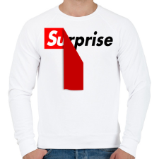 PRINTFASHION Surprise - Férfi pulóver - Fehér férfi pulóver, kardigán