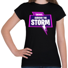 PRINTFASHION Survive the Storm - Női póló - Fekete női póló