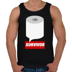 PRINTFASHION Survivor - Férfi atléta - Fekete