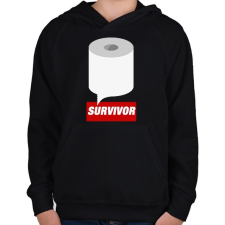 PRINTFASHION Survivor - Gyerek kapucnis pulóver - Fekete gyerek pulóver, kardigán
