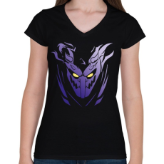 PRINTFASHION Susano - Női V-nyakú póló - Fekete