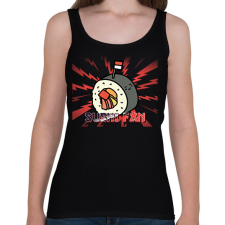 PRINTFASHION SUSHI FAN - Női atléta - Fekete női trikó