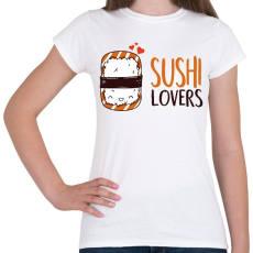 PRINTFASHION Sushi imádók - Női póló - Fehér