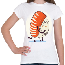 PRINTFASHION Sushi LOVE - Női póló - Fehér női póló