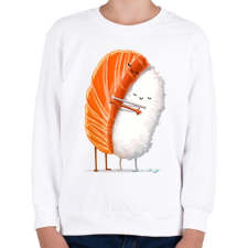 PRINTFASHION Sushi lover - Gyerek pulóver - Fehér gyerek pulóver, kardigán