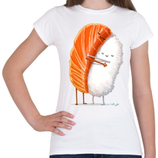 PRINTFASHION Sushi lover - Női póló - Fehér