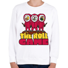 PRINTFASHION Sushi Squid Game - Gyerek pulóver - Fehér gyerek pulóver, kardigán