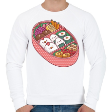 PRINTFASHION Sushi tál - Férfi pulóver - Fehér