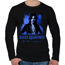 PRINTFASHION suzi quatro - Férfi hosszú ujjú póló - Fekete férfi póló