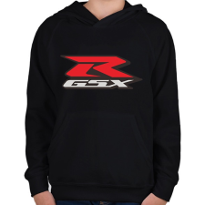 PRINTFASHION Suzuki GSXR - Gyerek kapucnis pulóver - Fekete gyerek pulóver, kardigán